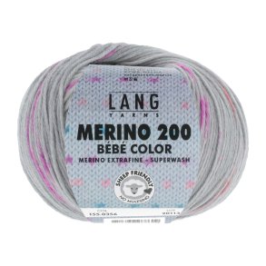 Lang Yarns - Merino 200 B�b� Color Fv. 356 Gr� Multi