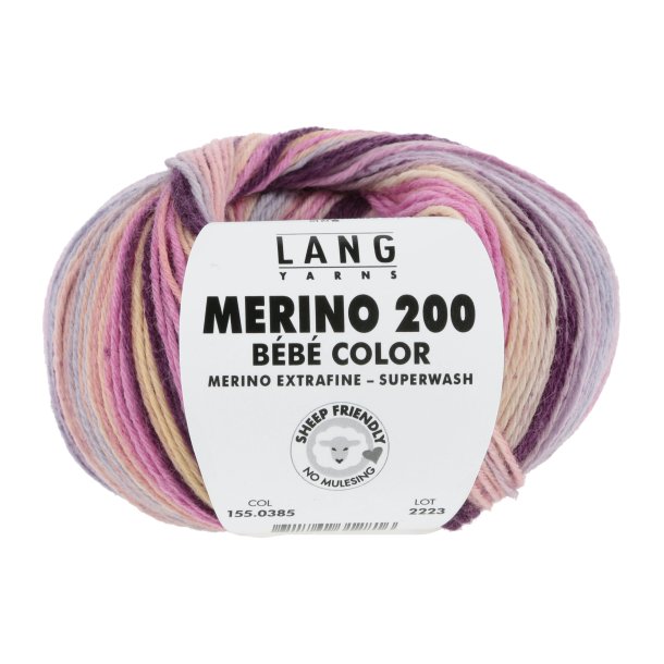 Lang Yarns - Merino 200 Bb Color Fv. 385 Pink