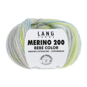 Lang Yarns - Merino 200 B�b� Color Fv. 452 Lys Pastel