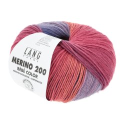 Lang Yarns - Merino 200 B�b� Color Fv. 553 Regnbue