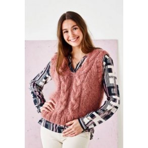 Bella By Permin - Vest m/snoninger i 2 trde Bella  - Enkeltopskrift / Nr. 893245