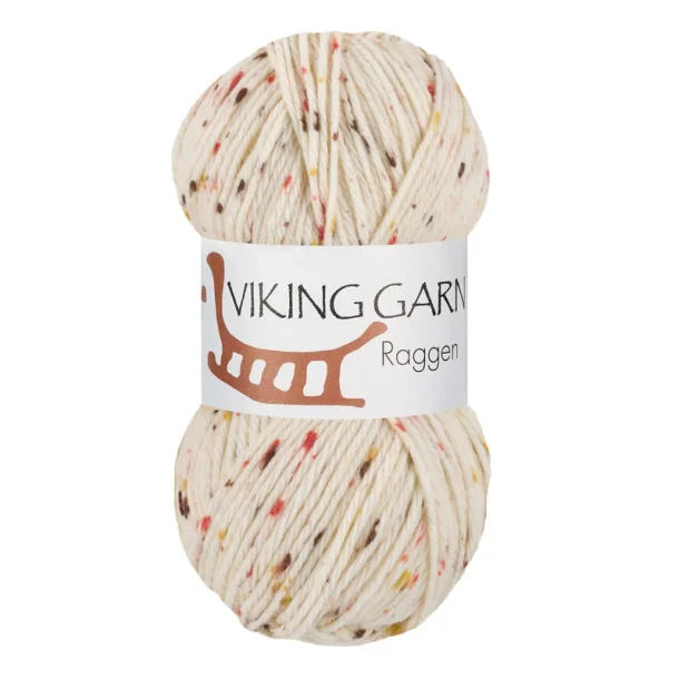 Viking - Raggen Strømpegarn Fv. 792 Rød Print
