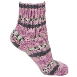 Viking - Raggen Strmpegarn Fv. 763 Rosa/Hvid/Gr Print