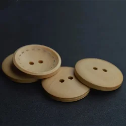 Tr�knap med rundt m�nster 18 mm