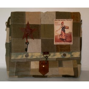 Canvas Skulder Taske m/lder