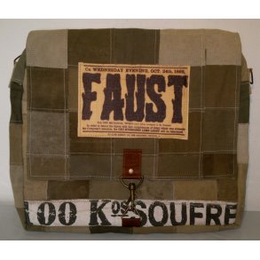 Canvas Skulder Taske m/lder.