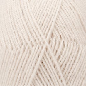 DROPS Flora Fv. Unicolor 22 Hvid Tge