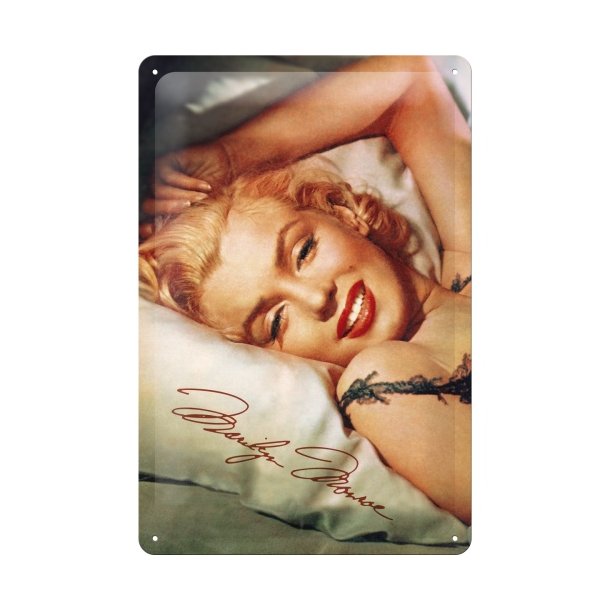 Emalje Barskilt - B48 - Marilyn Monroe Bed  20x30 cm.