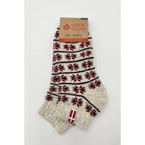 Footies uldsokker m/DK flag af 80% ren uld.( Nr. 22C)