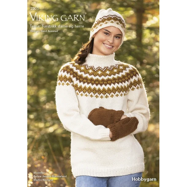 Viking Design - Opskriftshfte 2301 Tema - Turstrikk Dame &amp; Herre
