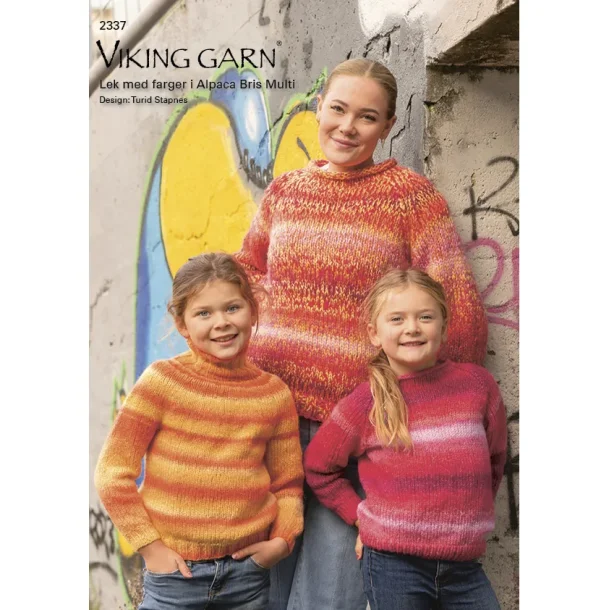 Viking Design - Opskriftshfte 2337 Lek med farger i Alpaca Bris Multi