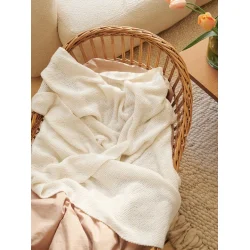 Enkeltopskrift / 2406 Babytepper / Nr. 1 - Rilleteppe