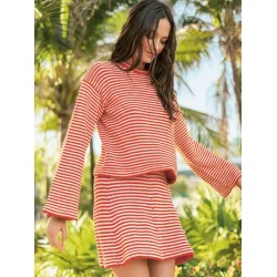 Enkeltopskrift / 2504 Sommerstrikk / Nr. 02 - Cleo Sweater &amp; Skirt.