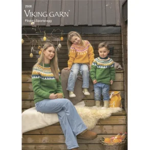 Viking Design - Opskriftshfte 2508 Pskestrikk i Sportsragg