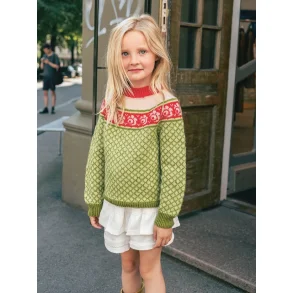 Enkeltopskrift / 2509 Norske Ikoner Junior / Nr. 05 Blome Genser Junior