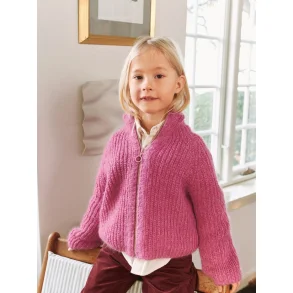 Enkeltopskrift / 2601 Mykt Til Barn / Nr. 03 Tia Zipper Jacket Junior A/B