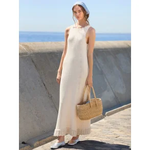 Enkeltopskrift / 2604 Sommerstrikk / Nr. 10 Roselyn Long Dress