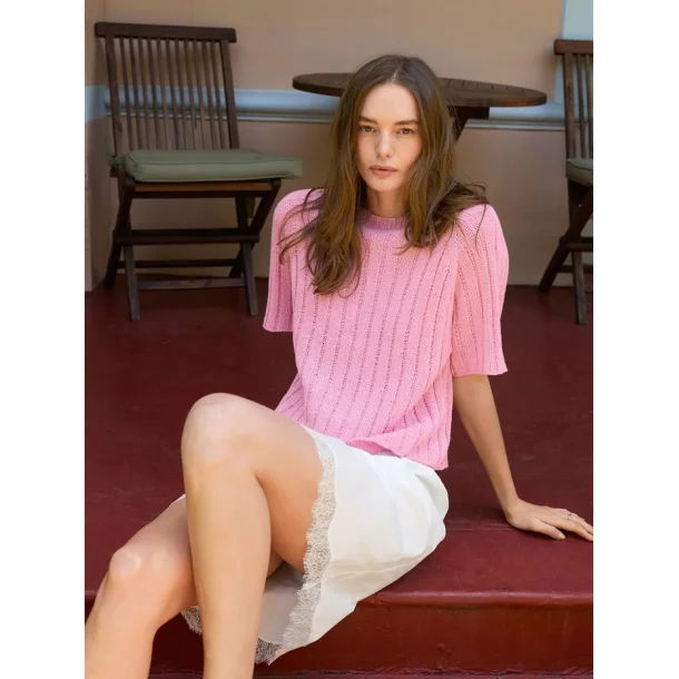 Enkeltopskrift / 2604 Sommerstrikk / Nr. 07 Elva Tee