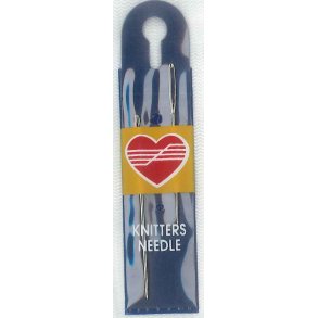 Hjertegarn - Uldnle metal 2 stk