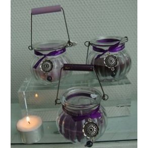 LYS I GLAS. 1 stk 7X7 CM