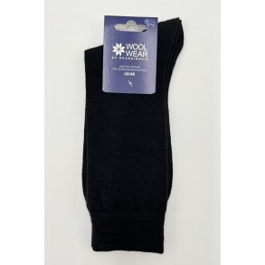 Dressed 70% ekstra fine merinould tynde uldsokker Sort- Nr.26D