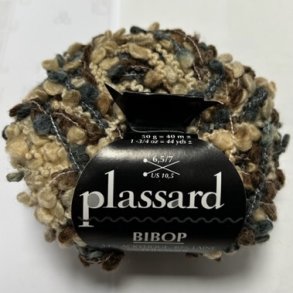 Plassard Bibop Effektgarn - Fv. 35 Bl/Brun/Hvede Multi