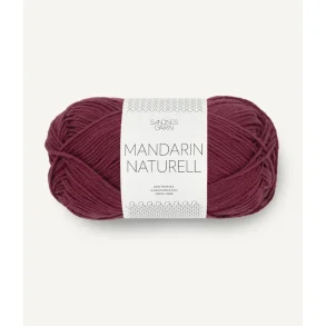 Sandnes - Mandarin Naturell Fv. 4372 Dyb Burgunder. 