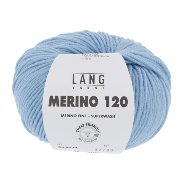 Lang Yarns - Merino 120 Fv. 20 Lys Bl