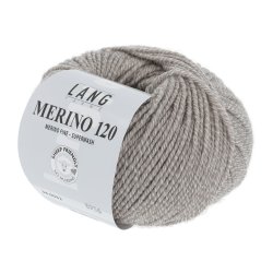 Lang Yarns - Merino 120 Fv. 52 Hvid/Beige Mouline