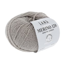 Lang Yarns - Merino 120 Fv. 52 Hvid/Beige Mouline