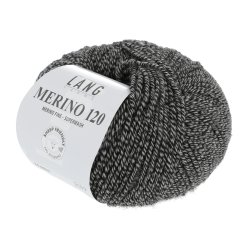 Lang Yarns - Merino 120 Fv. 55 Sort/Beige Mouline