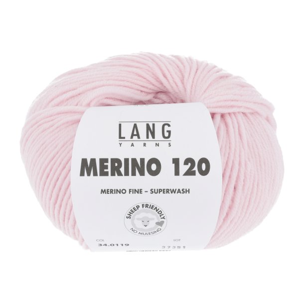 Lang Yarns - Merino 120 Fv. 119 Lys Rose