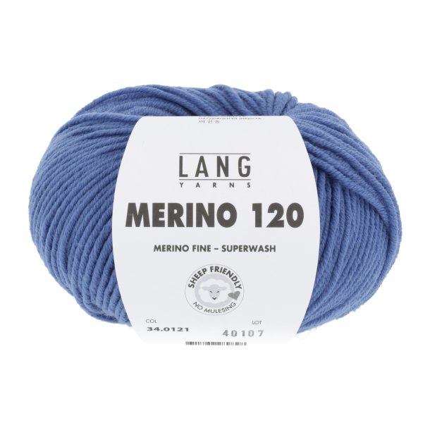 Lang Yarns - Merino 120 Fv. 121 Kobolt Bl