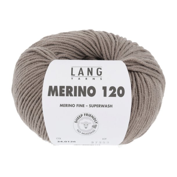 Lang Yarns - Merino 120 Fv. 126 Gr Brun