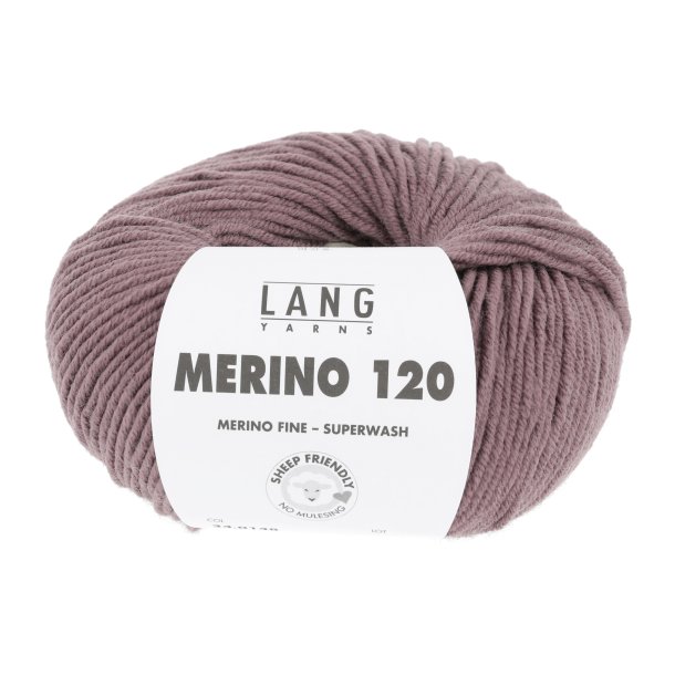 Lang Yarns - Merino 120 Fv. 148 Mrk Stvet Pink