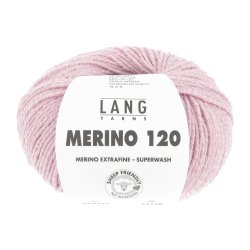 Lang Yarns - Merino 120 Fv. 151 Flamingo/White Moulin�