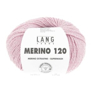 Lang Yarns - Merino 120 Fv. 151 Flamingo/White Moulin�