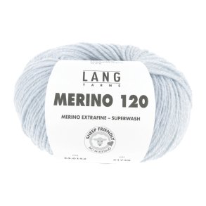 Lang Yarns - Merino 120 Fv. 152 Ice Blue/White Moulin�