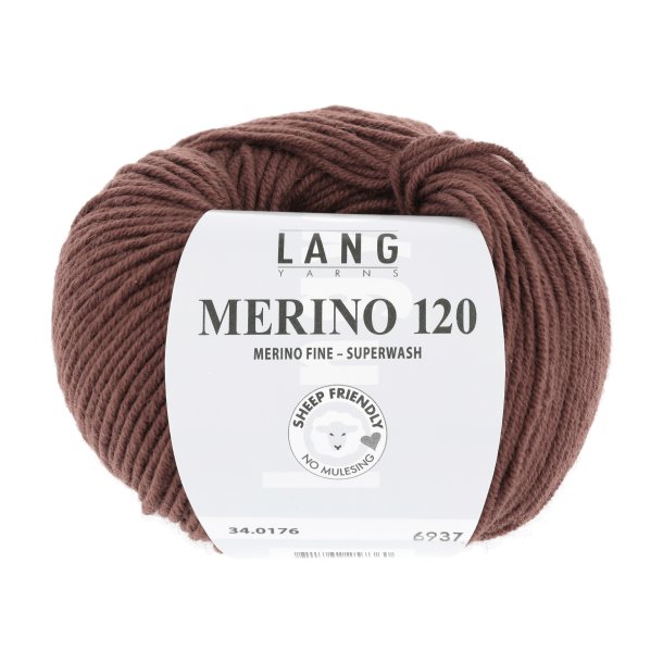 Lang Yarns - Merino 120 Fv. 176 Mrk Cognac