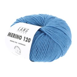 Lang Yarns - Merino 120 Fv. 206 Mellem Bl