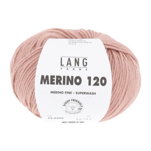 Lang Yarns - Merino 120 Fv. 209 Pudder Pink