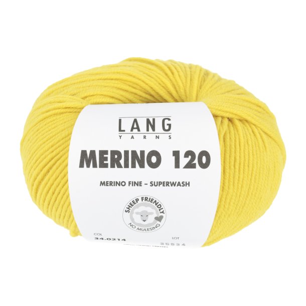 Lang Yarns - Merino 120 Fv. 214 Gul