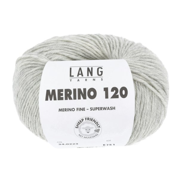 Lang Yarns - Merino 120 Fv. 223 Lys Gr Melange