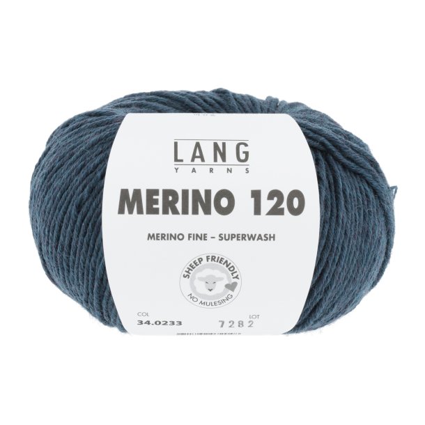 Lang Yarns - Merino 120 Fv. 233 Petrol Melange