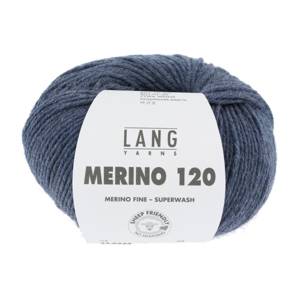 Lang Yarns - Merino 120 Fv. 234 Mrk Jeans Melange