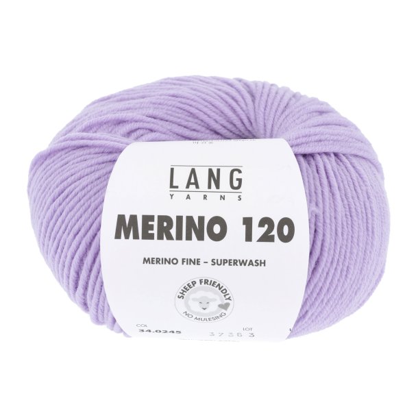 Lang Yarns - Merino 120 Fv. 245 Lys Lilla