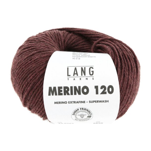 Lang Yarns - Merino 120 Fv. 262 Burgunder Melange