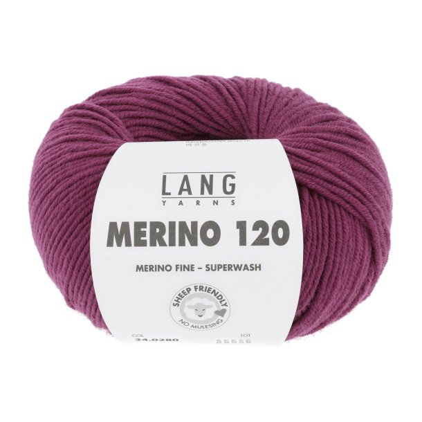 Lang Yarns - Merino 120 Fv. 280 Blomme