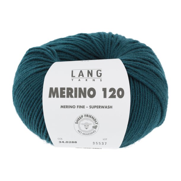 Lang Yarns - Merino 120 Fv. 288 Mrk Petrol