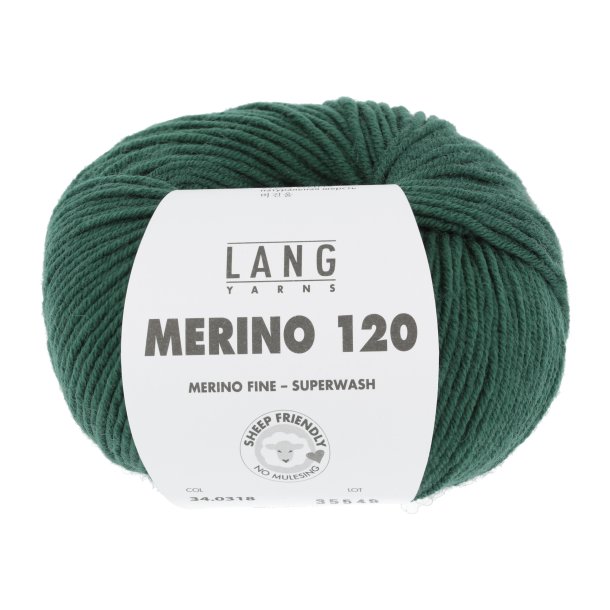 Lang Yarns - Merino 120 Fv. 318 Mrk grn